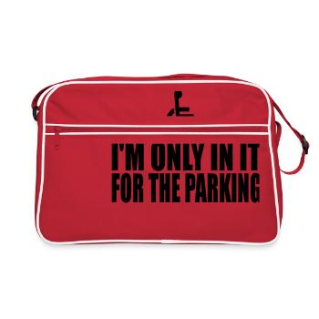 i m only in it for the parking - Retro Bag - red/white - Front