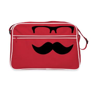 moustache - Sac Retro - rouge/blanc - Devant
