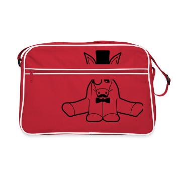 riche monsieur monsieur moustache moustache mono - Sac Retro - rouge/blanc - Devant