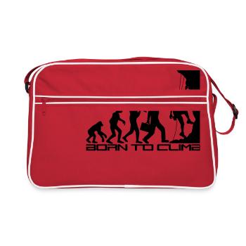 né pour gravir l'évolution évolution née raide - Sac Retro - rouge/blanc - Devant