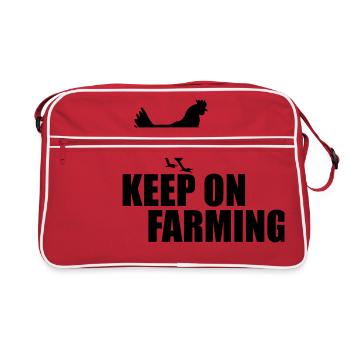 keep on farming 20 - Retro Bag - red/white - Front