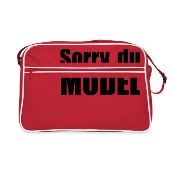 Sorry du Model - Retro Tasche - Rot/Weiß - Vorne