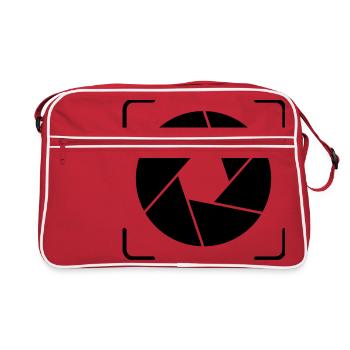 Caméra - lentilles - Sac Retro - rouge/blanc - Devant