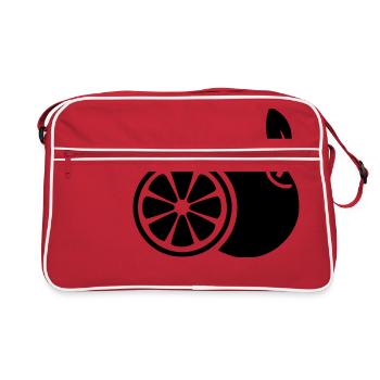 Orange fruit manger savoureux fruits - Sac Retro - rouge/blanc - Devant