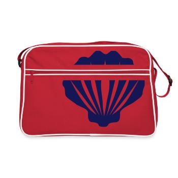 Scallop VIb Blue - Retro Bag - red/white - Front
