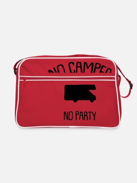 pas de campeur pas de fête - Sac Retro - rouge/blanc - Devant