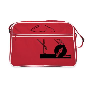 fête de la musique célébrer club disco raccrocher v - Sac Retro - rouge/blanc - Devant