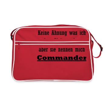 Commander is my profession - Retro Bag - red/white - Front