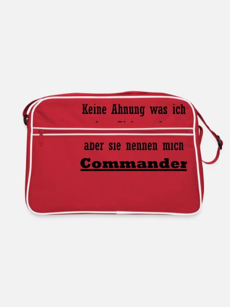 Commandant est mon métier - Sac Retro - rouge/blanc - Devant