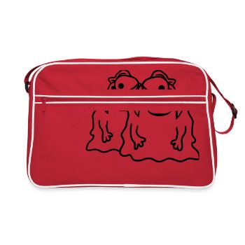 Team 2 friends couple glibber slime disgusting slime - Retro Bag - red/white - Front
