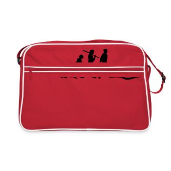 développement de l'évolution né pour nager logo s - Sac Retro - rouge/blanc - Devant