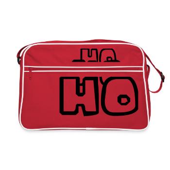happy ho ho ho noël santa nololaus w - Sac Retro - rouge/blanc - Devant