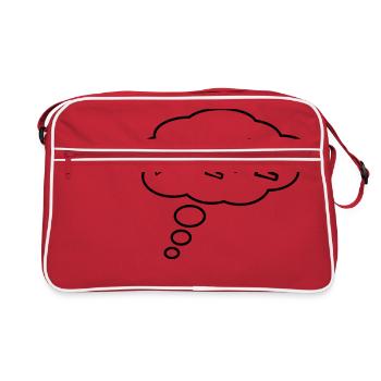 dream bubble dream balloon zzz sleeping - Retro Bag - red/white - Front