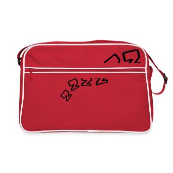zzz sommeil fatigué épuisé ronflement soir nac - Sac Retro - rouge/blanc - Devant