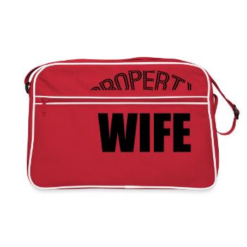 logo design timbre signe avertissement attention note - Sac Retro - rouge/blanc - Devant