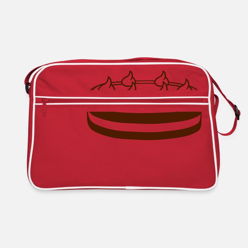 lecker kuchen essen hunger backen kueche baecker b Retro Tasche