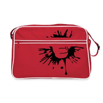 blob drop color graffiti fist hand clenched a - Retro Bag - red/white - Front