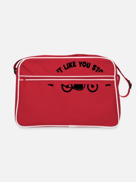 Motorrad - Retro Tasche - Rot/Weiß - Vorne