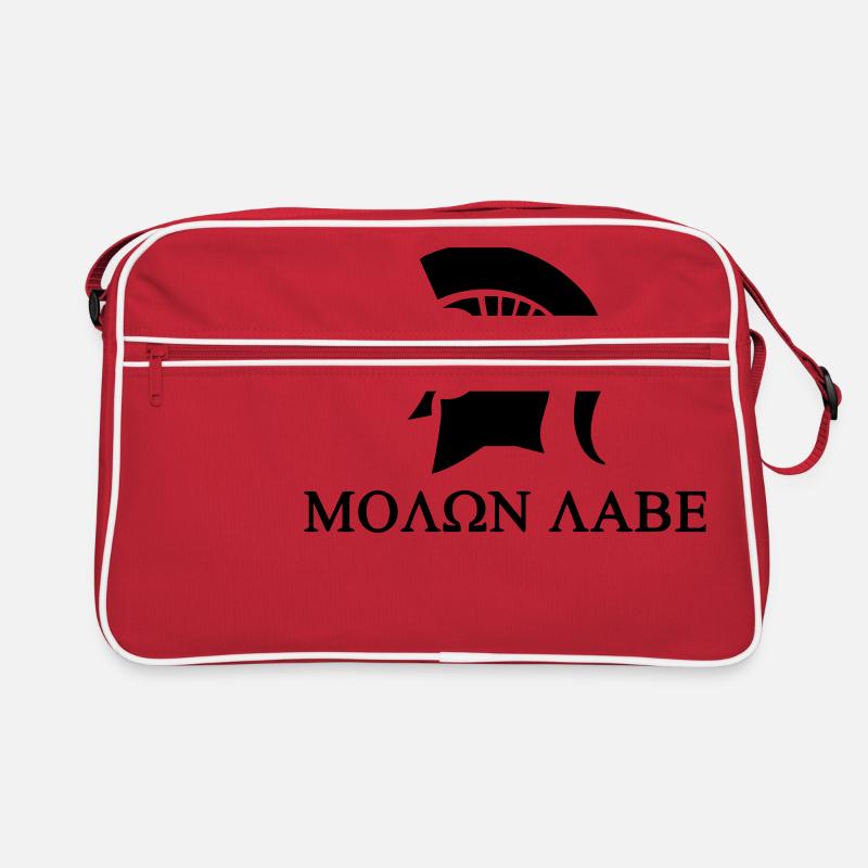 molon labe - Retro Tasche - Rot/Weiß
