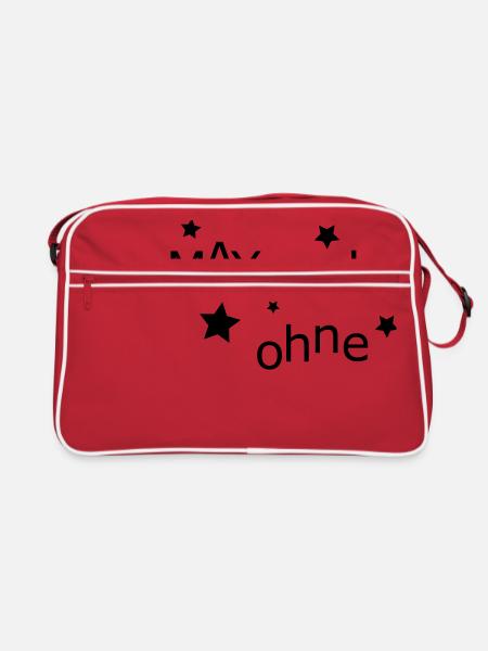 MAX mal ohne - Retro Tasche - Rot/Weiß - Vorne