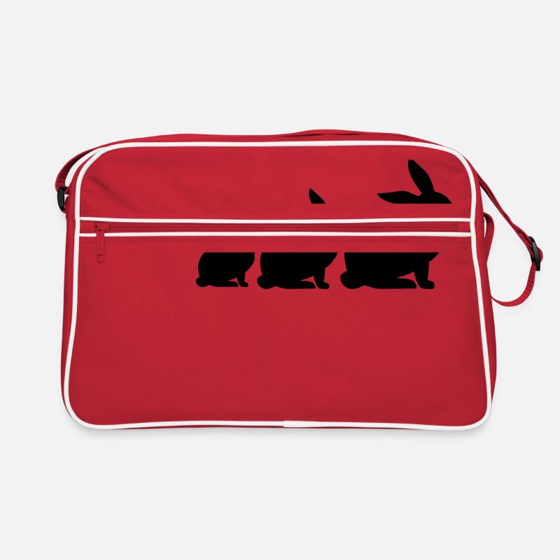 Drei Hasen Familie Geschenk Retro Tasche