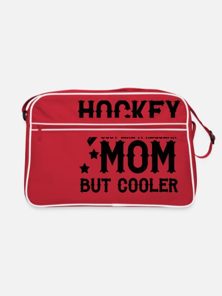 hockey mom - Retro Bag - red/white - Front