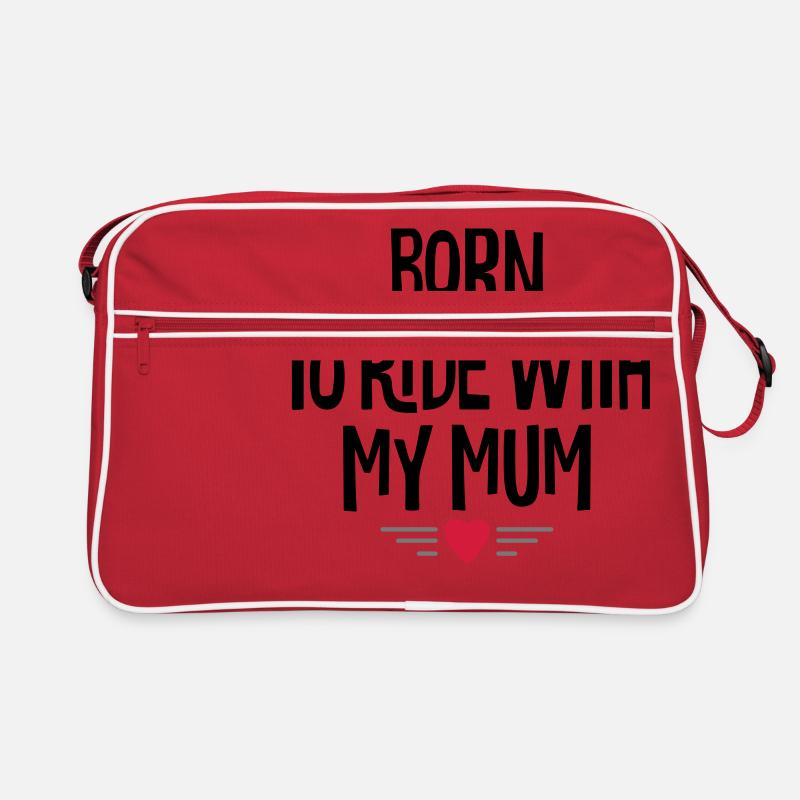 Pferdesprüche - Retro Tasche - Rot/Weiß
