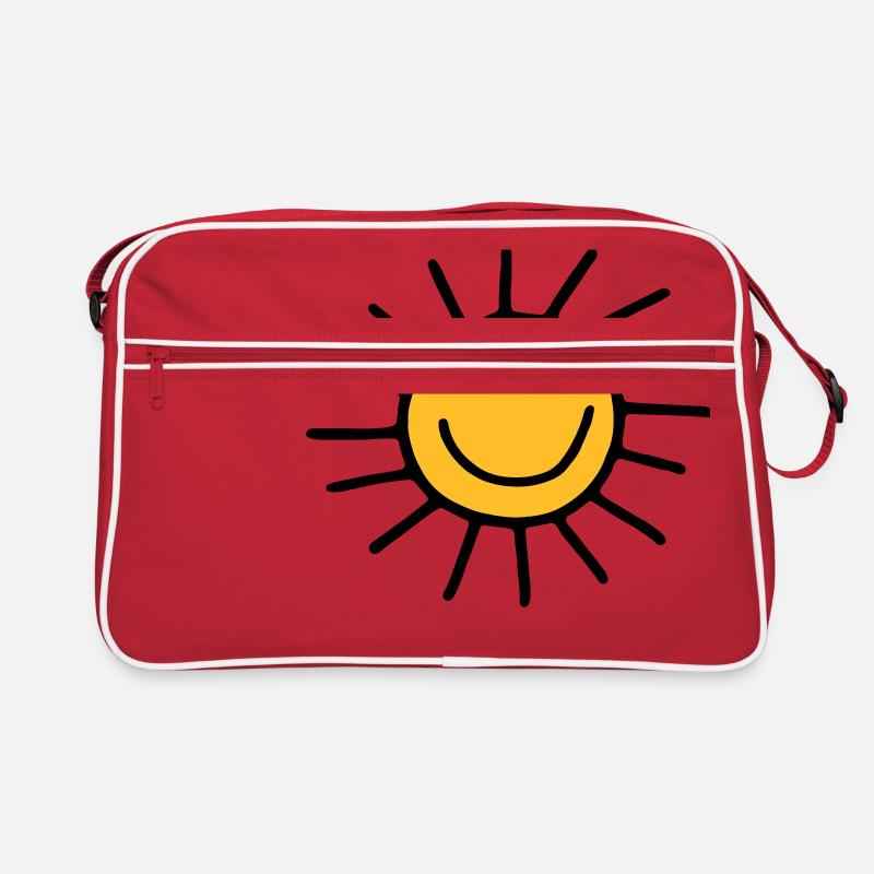 Soleil - Sac Retro - rouge/blanc