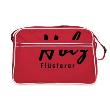 holz flüsterer - Retro Tasche - Rot/Weiß - Vorne