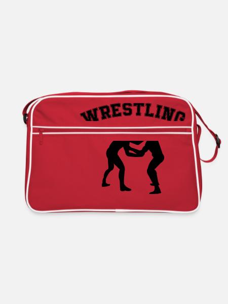 lutte lutte - Sac Retro - rouge/blanc - Devant