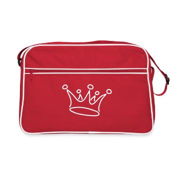 couronne noire - Sac Retro - rouge/blanc - Devant