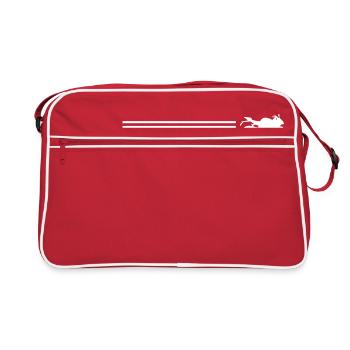 motorcycle racing line - Retro Bag - red/white - Front