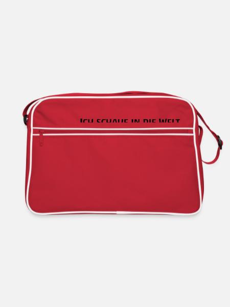 Morgenspruch - Retro Tasche - Rot/Weiß - Vorne