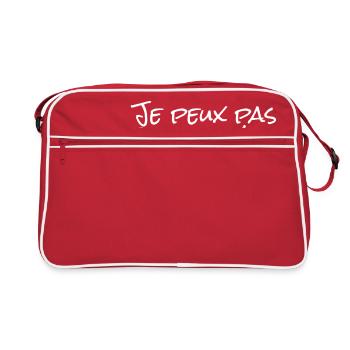 Je peux pas,j'ai ma série - Sac Retro - rouge/blanc - Devant