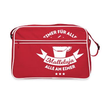 Mallorca Eimer Sangria Malle Urlaub Party feiern - Retro Tasche - Rot/Weiß - Vorne