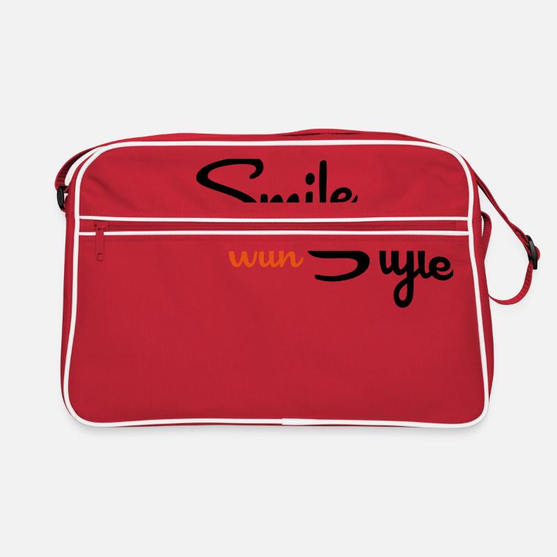 énonciations drôles - Sac Retro - rouge/blanc