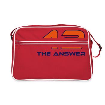 42, la réponse d’Answer Galaxis Science Fiction UFO - Sac Retro - rouge/blanc - Devant