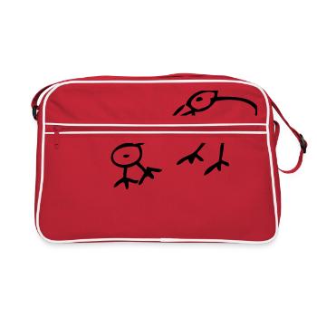 oiseau - Sac Retro - rouge/blanc - Devant