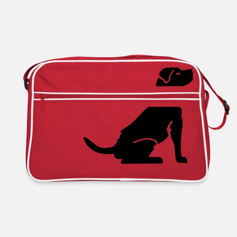 Dog - dog lover - Retro Bag - red/white