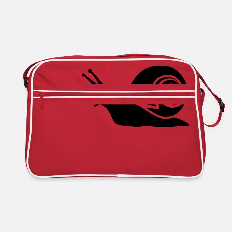 escargot - Sac Retro - rouge/blanc