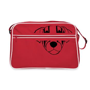 Black Metal chien - Sac Retro - rouge/blanc - Devant