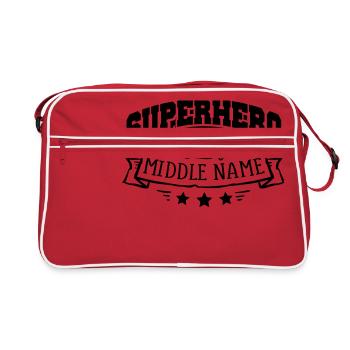 Superhero mon nom - Sac Retro - rouge/blanc - Devant