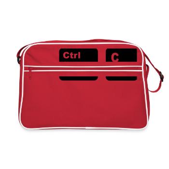 Ctrl C Copier et Coller Père et Fils partenaires Shi - Sac Retro - rouge/blanc - Devant