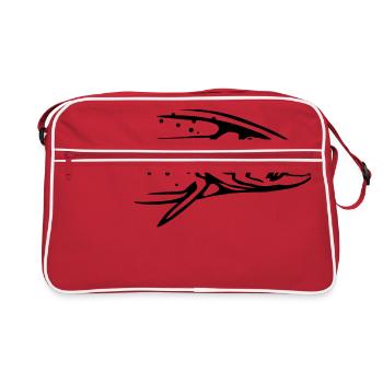 Forelle - Retro Tasche - Rot/Weiß - Vorne