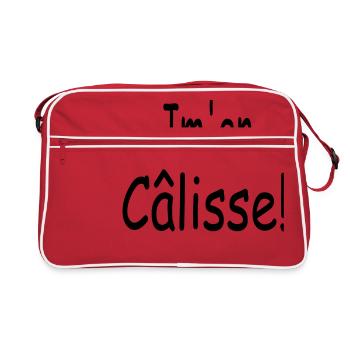 Jm' en Câlisse! - Sac Retro - rouge/blanc - Devant