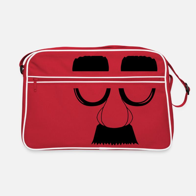 groucho marx Brillen Witzig Schnurrbart Geschenk - Retro Tasche - Rot/Weiß
