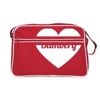 Bamberg im Herz - Retro Tasche - Rot/Weiß - Vorne