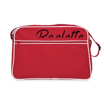 Raclette ist das neue Schwarz - Retro Tasche - Rot/Weiß - Vorne