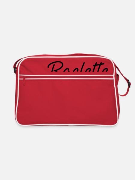 Raclette is the new black - Retro Bag - red/white - Front