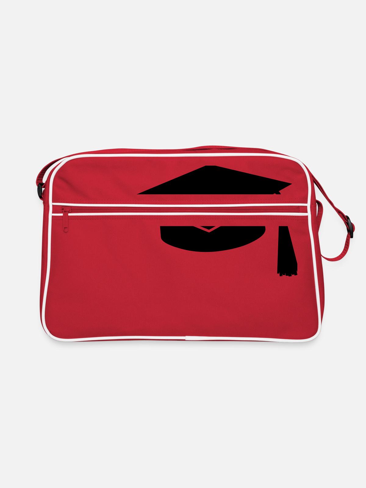 graduation hat - Sac Retro - rouge/blanc - Devant